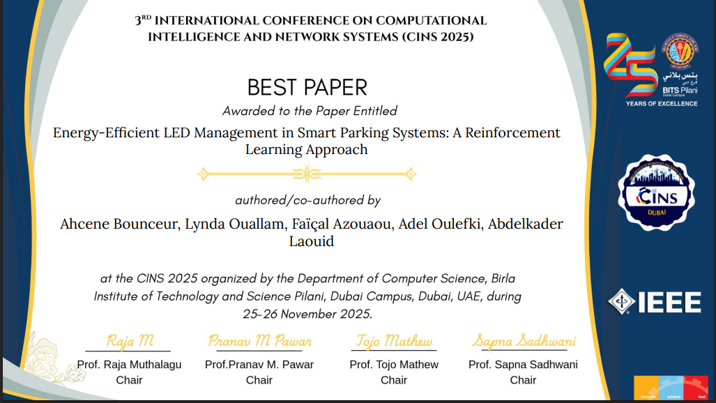 Best Paper Certificate